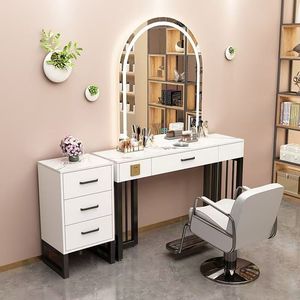 Hair Salon <b>Mirror</b> and Tool <b>Table</b> Hair Care <b>Mirror</b> <b>Table</b> Stand Integrated Tool Stand Bedroom Dressing <b>Table</b> With <b>Mirror</b> - Product Image 3