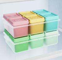 Boîte de conservation alimentaire en silicone personnalisée, sans BPA, écologique, portable, mini bento, 6 compartiments, avec couvercles, compatible lave-vaisselle