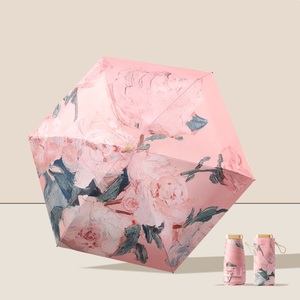 Mini <span class=keywords><strong>Sombrilla</strong></span> Portátil con <span class=keywords><strong>Protección</strong></span> Solar, Tipo Cápsula, para Mujer, <span class=keywords><strong>Protección</strong></span> <span class=keywords><strong>UV</strong></span>, con Revestimiento Negro, Venta al Por Mayor - Product Image 3