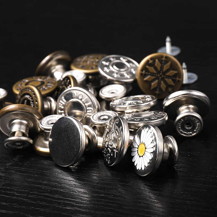 Custom Metal Buttons - Durable Stainless Steel & Brass