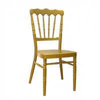 Chaises de mariage Chiavari de haute qualité en métal doré, chaises d'événement en acier, chaises Napoléon Chiavari