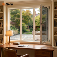Ventanas Abatibles Magnéticas con Diseño de Apertura Abatible, Ventana de Plástico con Rotura de Puente Térmico, Insonorizadas, con Recubrimiento en Polvo, Ventanas Corredizas Interiores de UPVC