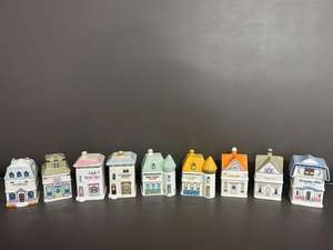 Tarro de especias con forma de Casa vintage tarros de especias pintados a mano Casa de cerámica en una colección de modelos Casa de porcelana fina tarro de especias - Product Image 5