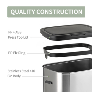 Cubo <span class=keywords><strong>de</strong></span> Basura para Cocina <span class=keywords><strong>de</strong></span> 18L, 33L, 53L con Patas, Personalizable en Colores y Diseños, Cubo <span class=keywords><strong>de</strong></span> Basura Doméstico con Tapa <span class=keywords><strong>de</strong></span> Cierre Suave - Product Image 4