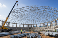 Estructura de Techo para Estadio de Gran Envergadura con Armazón Espacial de Acero Esférico, Prefabricada para Gimnasios y Pabellones Deportivos