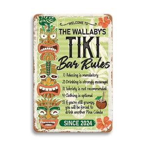 Usine En Gros <span class=keywords><strong>Cocktail</strong></span> Tiki Bar Tin Signes Alcool Vintage Imprimé Métal Art Martini Publicité Bar Pub Décoration - Product Image 3
