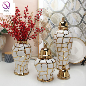 Pot de rangement en céramique de luxe européen Vase de table Décoration intérieure pour ornements de salon d'intérieur - Product Image 6