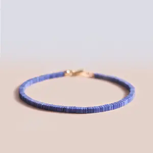 2023 Mais novo Simples Vintage Design Exquisite Sense Jóias Pedra Azul Natural Bead String Presente de Aniversário Ajustável Jewel