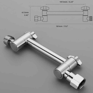 Conector G1/2 Ajustable, Extensor de Ducha de 4 Pulgadas, Soporte de Brazo de Ducha con Ajuste de Altura para Cabezal de Ducha de Lluvia/Manual - Product Image 2