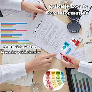 Adesivi 'Firma Qui', Etichette 'Iniziale Qui', Bandierine 'Data Notarizzata', Adesivi 'Firma Qui' e 'Data Notarizzata', IT Bandierine per Documenti, Annotazione Libri, Archiviazione Ufficio - Product Image 6