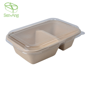 Senang02 Boîte à <span class=keywords><strong>emporter</strong></span> en pulpe de canne à sucre pour hamburger, avec couvercle, idéale pour les <span class=keywords><strong>repas</strong></span> et l'expédition - Product Image 1