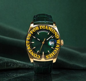 นาฬิกาข้อมือหนังทรงฮิปฮอป หน้าปัดสีเขียวทรงกลม ยอดนิยม เหมาะสำหรับงานปาร์ตี้ แฟชั่นสตรีทแวร์ และสวมใส่ในชีวิตประจำวัน มีจำหน่ายในราคาสุดคุ้ม - Product Image 1