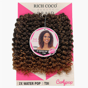 Synthetic <strong>Twist</strong> 2X DEEP POP 14inch 100gram 64stands Pre-stretched <strong>Twist</strong> Deep Wave Crochet <strong>Twist</strong> - Product Image 5