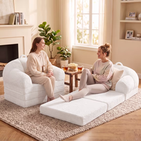 Canapé-lit pliable en tissu de luxe léger pour petits appartements - Fonction couchage - Idéal pour le bureau - Conception adaptée aux balcons