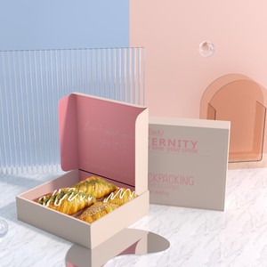 Boîtes de papier de boulangerie au design personnalisé Boîte d'emballage pour croissants Boîte d'emballage de qualité alimentaire pour biscuits et pains croissants - Product Image 3