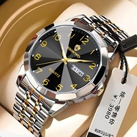 BINBOND Jam Tangan Pria Jam Tangan Kuarsa Bermerek Teratas untuk Pria Jam Tangan Baja Tahan Air Jam Tangan Pria Tanggal Minggu Jam Tangan Pria Reloj Hombre