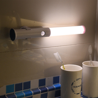Veilleuse LED Rechargeable Intérieur Mural Détecteur de Mouvement Cabinet Aimant Base 3 Modes pour Salon Design Minimaliste