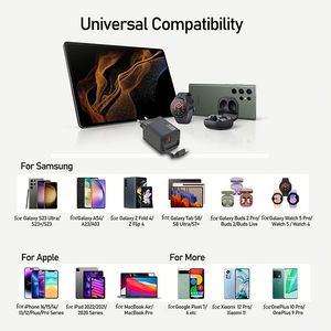 Chargeur rapide PD Type C 65W avec câble rétractable USB C, adaptateur de chargeur mural PD pour téléphone portable et ordinateur portable - Product Image 4