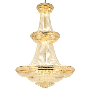 Grande e moderno Lampadario Di Cristallo Oro <span class=keywords><strong>Ingresso</strong></span> Della Luce di Soffitto Lampadario Decorazione <span class=keywords><strong>Per</strong></span> Alta Luce Luce di Soffitto Hotel Lobby - Product Image 1