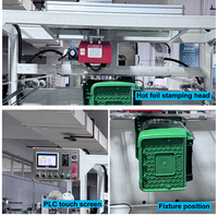 Machine d'impression automatique multi-tailles pour bacs à déchets en plastique, avec estampage à chaud et surface plane servo, pour bacs carrés