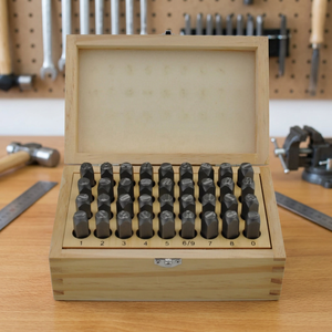 Juego de 36 Punzones de Letras y Números de 6 mm para Metal con Caja de <span class=keywords><strong>Madera</strong></span> - Grado Industrial y Garantía de 3 Años - Product Image 1