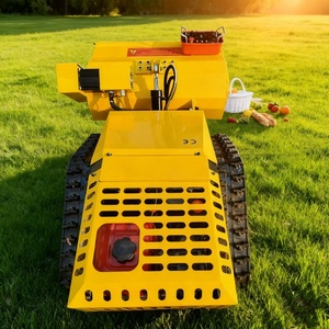 Tondeuse à gazon industrielle télécommandée à essence haute puissance 190cc, coupe-herbe à fléaux sur chenilles, largeur de coupe 1000 mm, pour ferme et jardin - Product Image 4