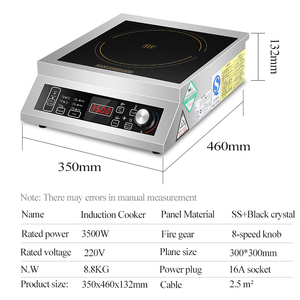 Bếp điện từ thương mại In-Smart 3500W, mặt phẳng, dùng nhanh, thích hợp cho nấu ăn ngoài trời và gia đình - Product Image 6