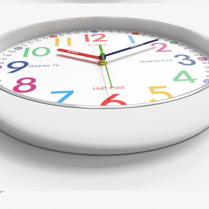 <span class=keywords><strong>Horloge</strong></span> <span class=keywords><strong>murale</strong></span> silencieuse à quartz de 25 cm pour la gestion du temps des enfants, motif dessin animé, pour la petite enfance, 10 pouces, pour salon - Product Image 6