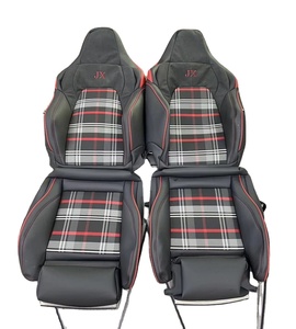 Coprisedile auto in pelle Nappa nera personalizzata per Volkswagen GTI - Product Image 1
