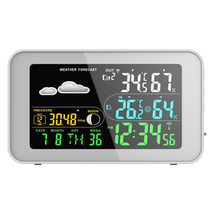 Умная беспроводная метеостанция для дома с высокой точностью, прогноз погоды для сада, новый дизайн, пластиковый корпус, цветной ЖК-дисплей, барометр, ODM OEM - Product Image 4