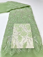 Tissu en dentelle guipure de luxe NI.AI brodé à la main avec des accents de perles pour mariage africain Asoebi nigérian