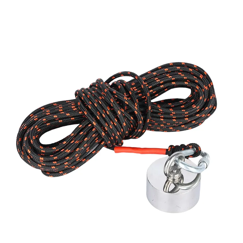 D90mm 1600kg 360 Degree Fishing Magnet for Magnet Fishing Includes Strong Neodymium N52 Magnet