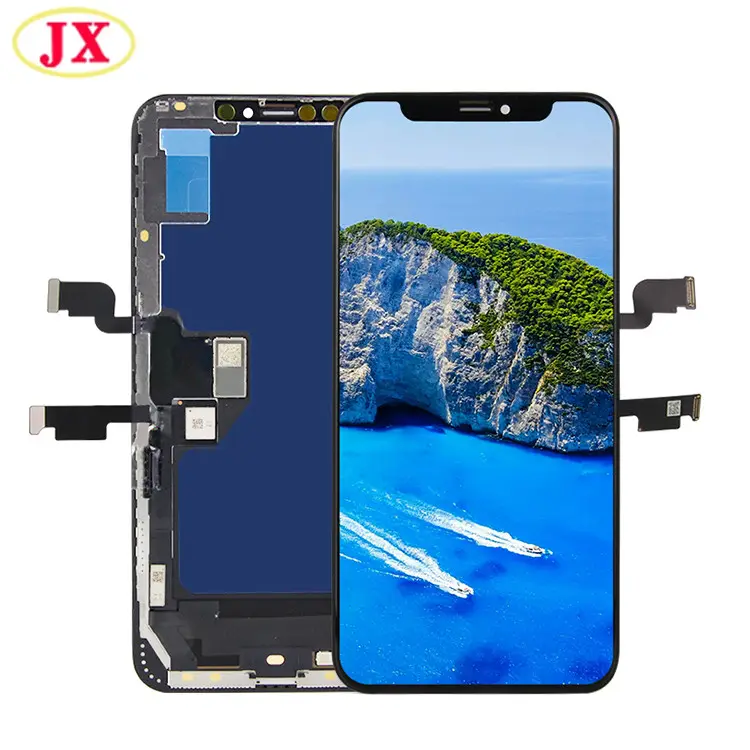 Layar LCD untuk iPhone 6 6S 7 8 Plus, rakitan untuk iPhone 5 5S sentuh untuk iPhone X XR XS Max tampilan pengganti