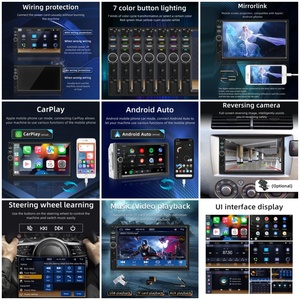 Topnavi Lecteur MP5 double DIN 7 pouces pour voiture, <span class=keywords><strong>autoradio</strong></span> stéréo, CarPlay sans fil, Android Auto, écran tactile - Product Image 6