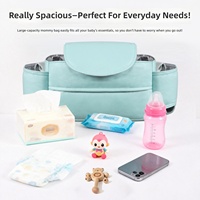 Sac de rangement universel en tissu Oxford de coton imperméable grande capacité pour poussette, organisateur pratique pour poussette de bébé, vente en gros