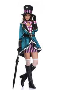 <span class=keywords><strong>Disfraz</strong></span> de Mago Adulto de Seda de Halloween, Ellie <span class=keywords><strong>Sombrerero</strong></span> Loco, <span class=keywords><strong>Disfraz</strong></span> de Actuación para Club Nocturno, Domador de Animales, <span class=keywords><strong>Disfraz</strong></span> de Escenario - Product Image 2