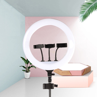Anneau lumineux LED de 14 pouces à température de couleur réglable, lampe de remplissage LED pour selfie, streaming en direct, maquillage, vidéo TikTok
