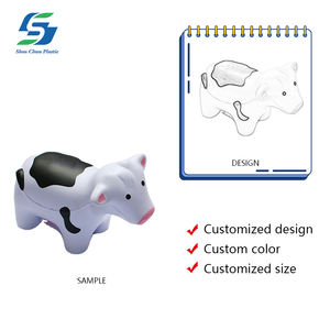 הסיטונאי מותאם אישית פרה בצורת מתח כדור pu קצף בר מספנה חיה צעצוע הדפסה לוכדת לסחוט צעצוע קידום מכירות מתנה - Product Image 2