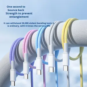 Cable DE DATOS USB trenzado de carga rápida para dispositivos Android USB C Durable 1m 2m 3M Longitudes disponibles - Product Image 3
