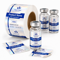 Étiquettes personnalisées pour flacons de 3 ml, 5 ml, 10 ml, 20 ml, 30 ml, étiquettes adhésives en vinyle imperméables pour peptides, autocollants pour peptides