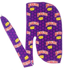 Wholesale Custom Logo Factory OEM Low MOQ Custom Hip Hop Unisex Printing <b>Durags</b> <b>Velvet</b> Silky Multifunction Adult Size Designer - Product Image 4