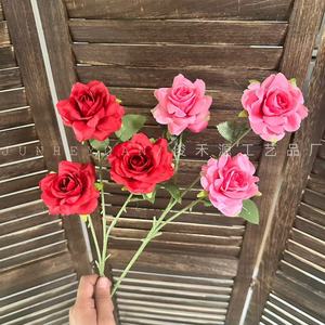 Ramo de Rosas Artificiales Junheyuan en Blanco, Rosa Claro, Rosa Oscuro, Rojo, Morado, Rojo Oscuro y Negro para Decoración de Bodas y Hogar, Arreglos Florales - Product Image 2