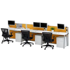 Vente en gros de meubles station de travail moderne 6 personnes bureau modulaire bureau cloison