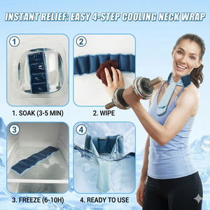 Instant <strong>Cooling</strong> <strong>Neck</strong> <strong>Wrap</strong> - Portable Reusable Ice Pack for Summer Heat, Sports &amp; Outdoor Relief Stay Cool This Summer - Product Image 3