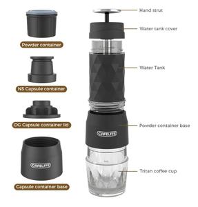 Nouvelle cafetière portable 3 en 1 pour l'extérieur avec recharge USB, compatible avec les capsules et les dosettes de <span class=keywords><strong>café</strong></span> moulu, pour les voyages et le camping - Product Image 3