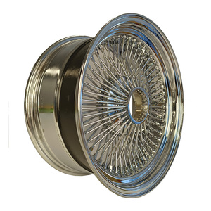 13 14 15 16 17 18 20 22 pollici ruote in filo di acciaio dritto 72 100 150 raggi tutti i filatori in argento cromato 4 5 6 fori cerchi per <span class=keywords><strong>auto</strong></span> - Product Image 1