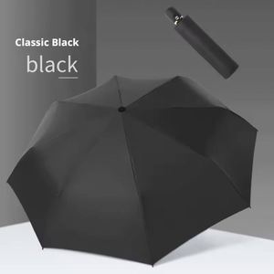Parapluie pliant en trois sections, style coréen, mignon et créatif, avec revêtement noir anti-UV, double usage pluie et soleil, idéal pour les cadeaux d'affaires. - Product Image 1