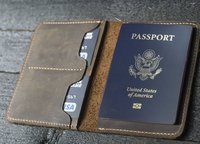 Dompet Penutup Paspor Kulit PU Perjalanan Kustom dan Grosir dengan Pemegang Kartu Kredit RFID Memblokir Pemegang Paspor Populer