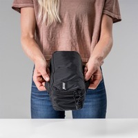 Ensemble de 3 cubes de rangement de voyage, organisateurs de bagages en nylon noir pour accessoires de voyage, organisateurs de rangement légers pour valise