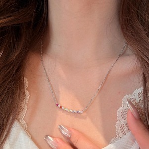 Collar con colgante de rubí chino cepillado de lujo ligero 2026, nuevo, versátil, para mujer, conjunto de clavícula. - Product Image 6